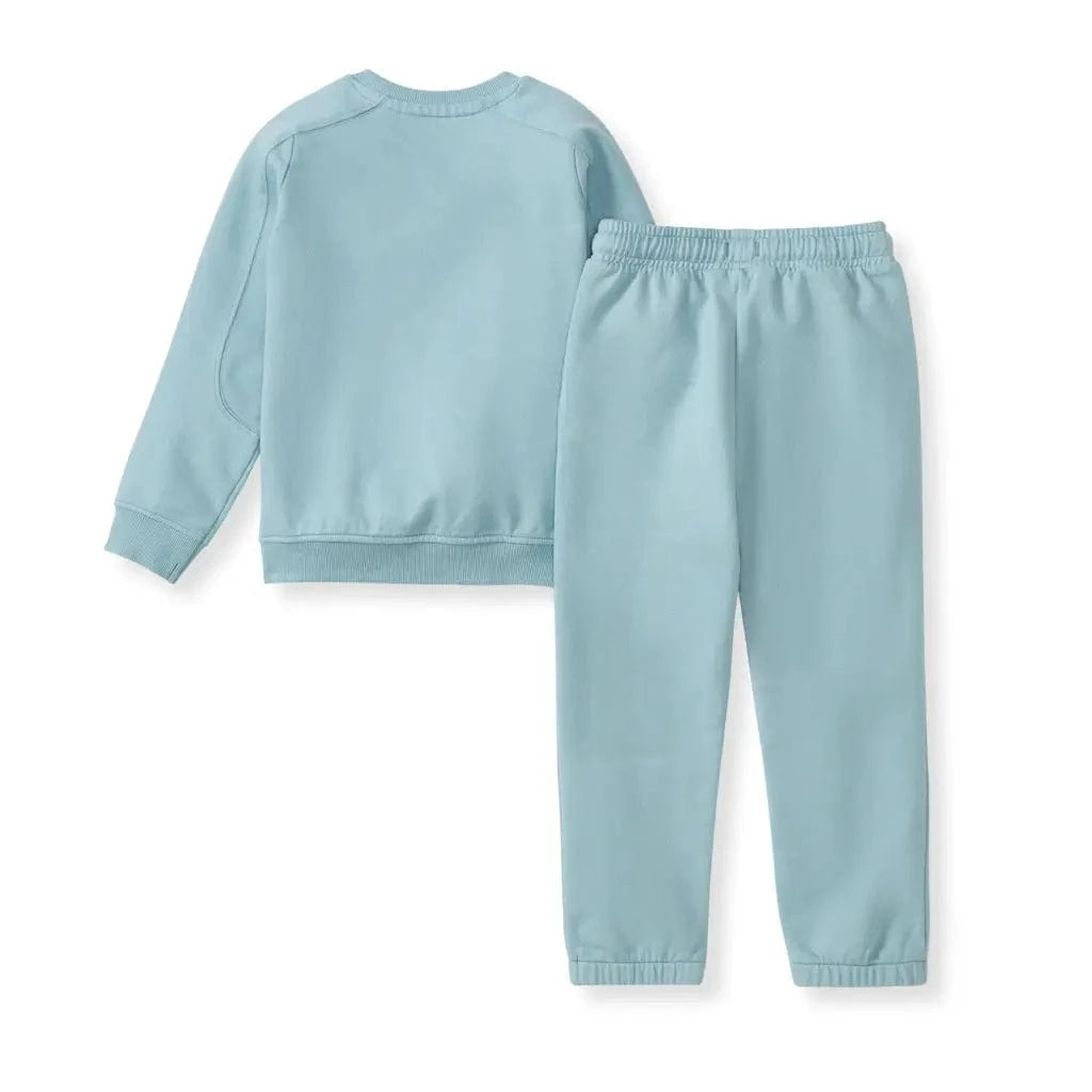 Mountain Blue Seamed Infant Sweatshirt Set Burt's Bees Baby Lil Tulips