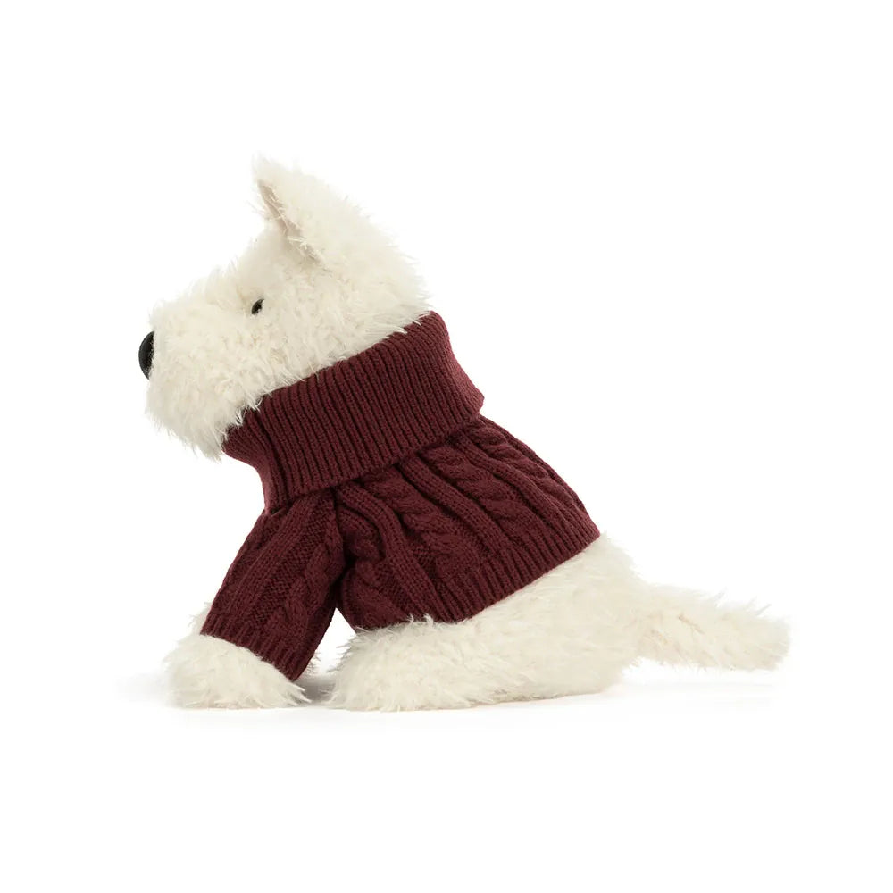 Munro Scottie Dog 'Winter Jumper' JellyCat Lil Tulips