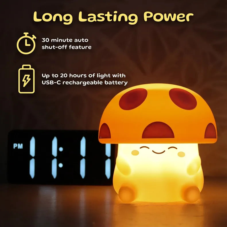 Mushi Ambient Mushroom Night Light - Pink World of Mushi Lil Tulips