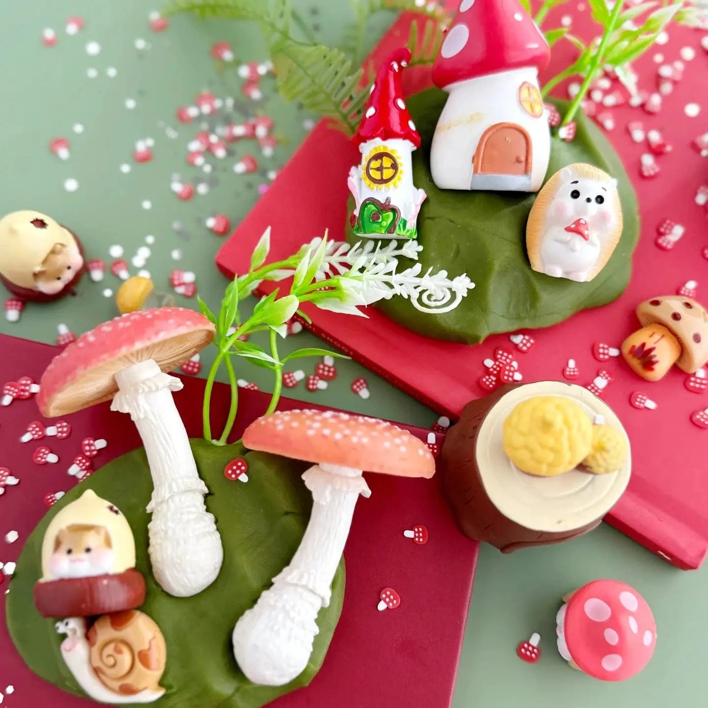 Mushroom Meadow Kiddough Play Kit Earth Grown KidDoughs Lil Tulips