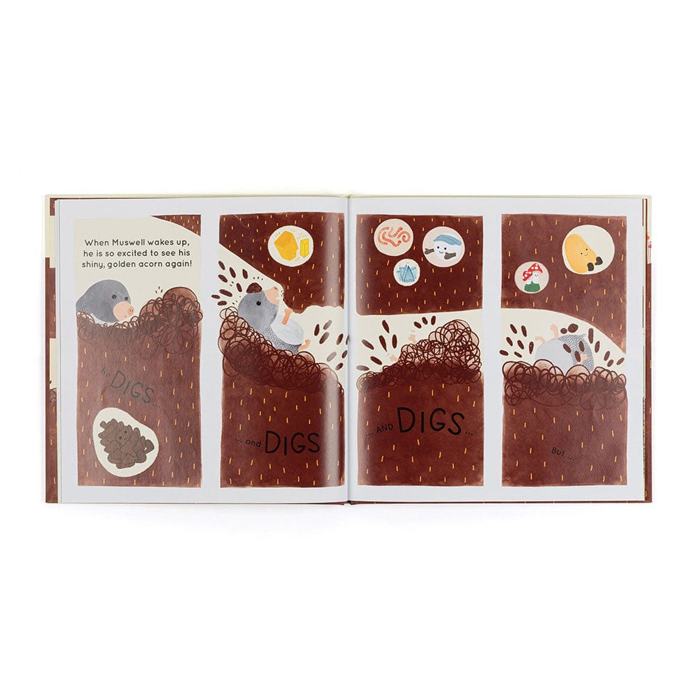Muswell Mole and the Buried Treasure Book Jellycat Lil Tulips