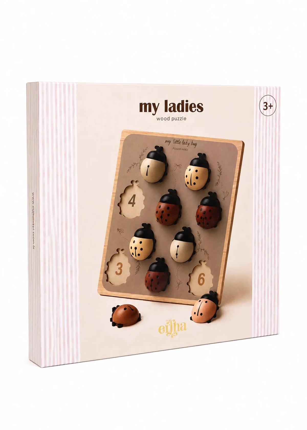 My Little Lady Bug Wooden Peg Puzzle Mrs. Ertha Lil Tulips