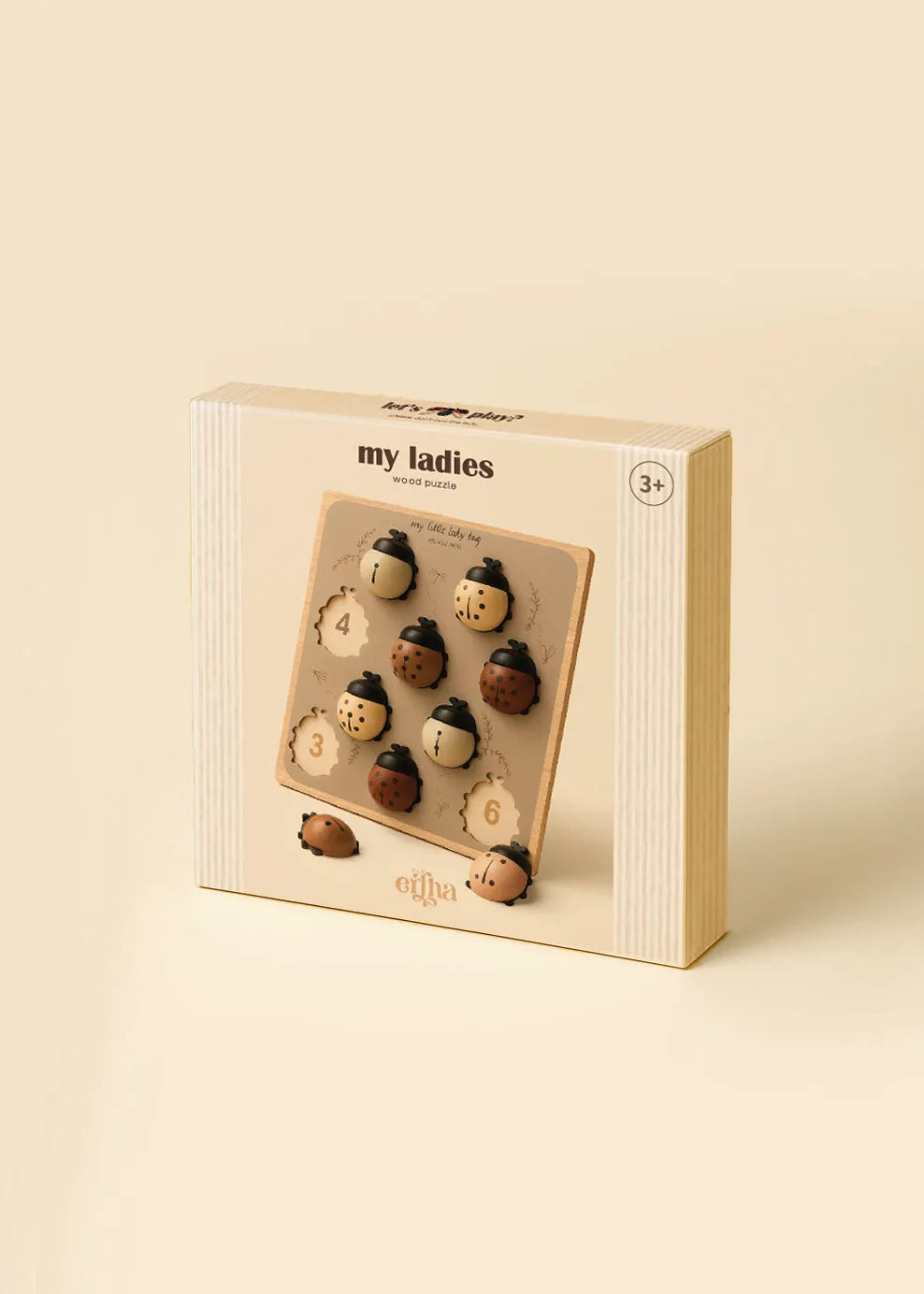 My Little Lady Bug Wooden Peg Puzzle Mrs. Ertha Lil Tulips