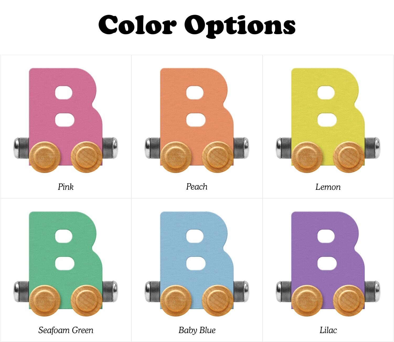 Name Train Letter B Pastel Pink Maple Landmark Lil Tulips