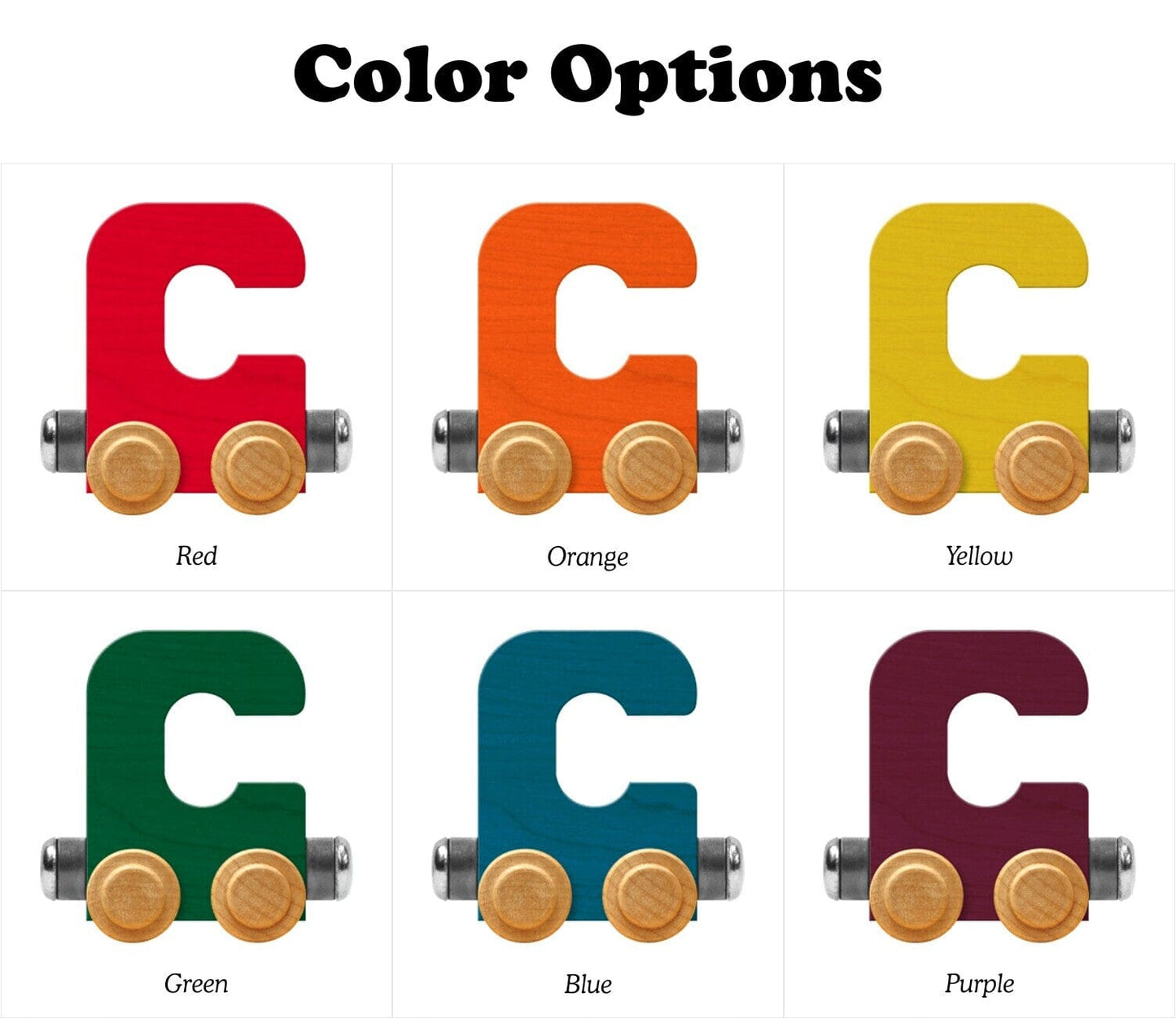 Name Train Letter C Bright Blue Maple Landmark Lil Tulips