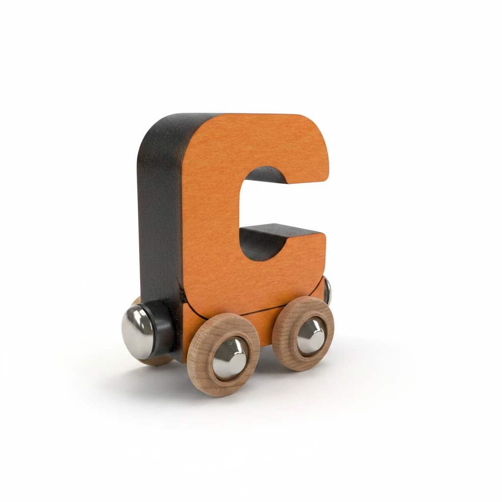 Name Train Letter C - Orange Maple Landmark Lil Tulips