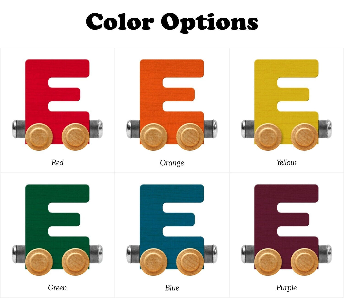 Name Train Letter E Bright Blue Maple Landmark Lil Tulips