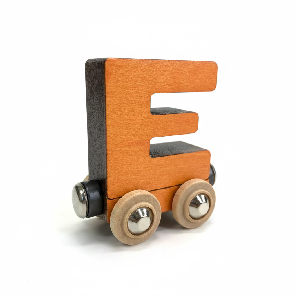 Name Train Letter E - Orange Maple Landmark Lil Tulips