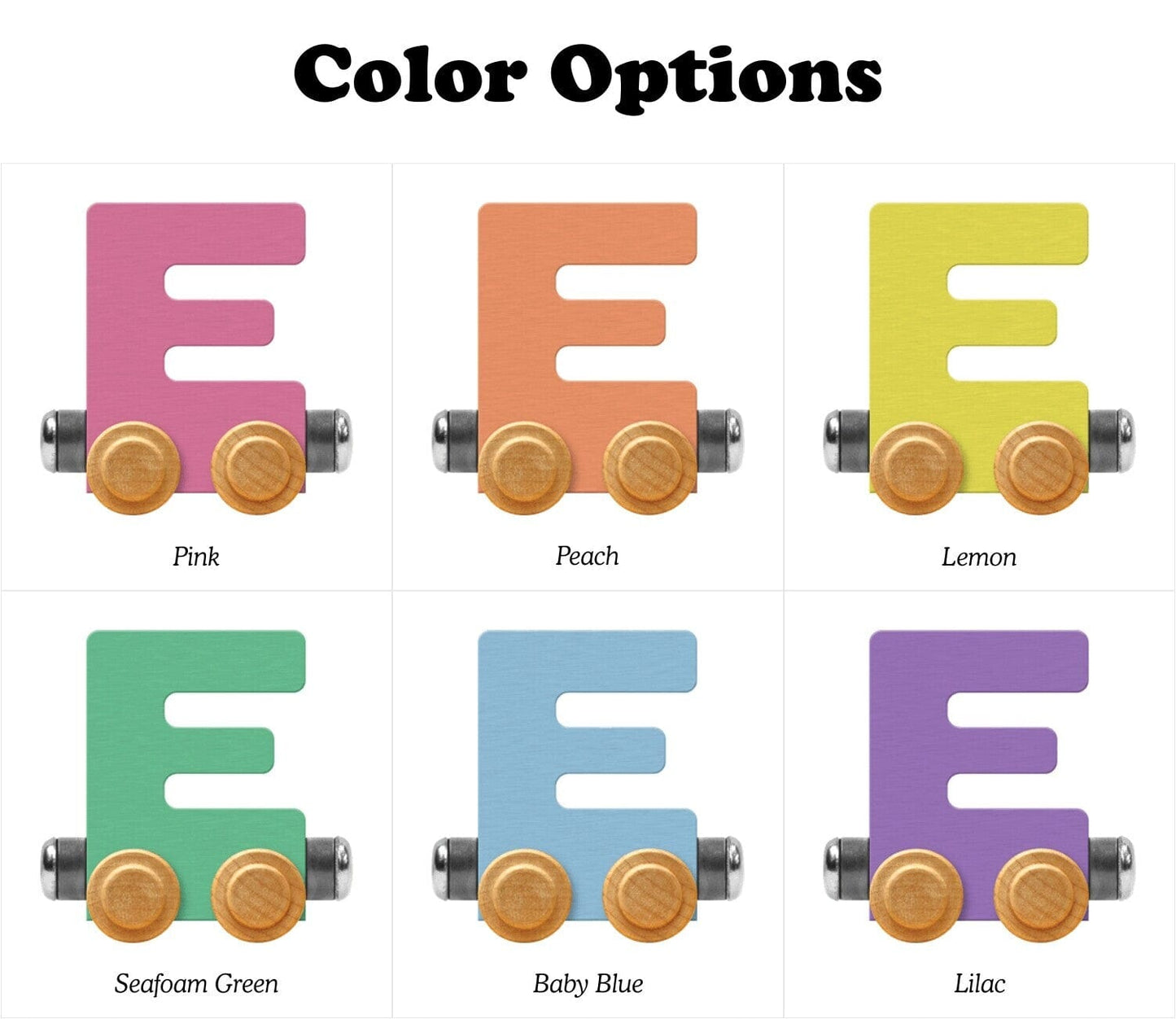 Name Train Letter E Pastel Baby Blue Maple Landmark Lil Tulips