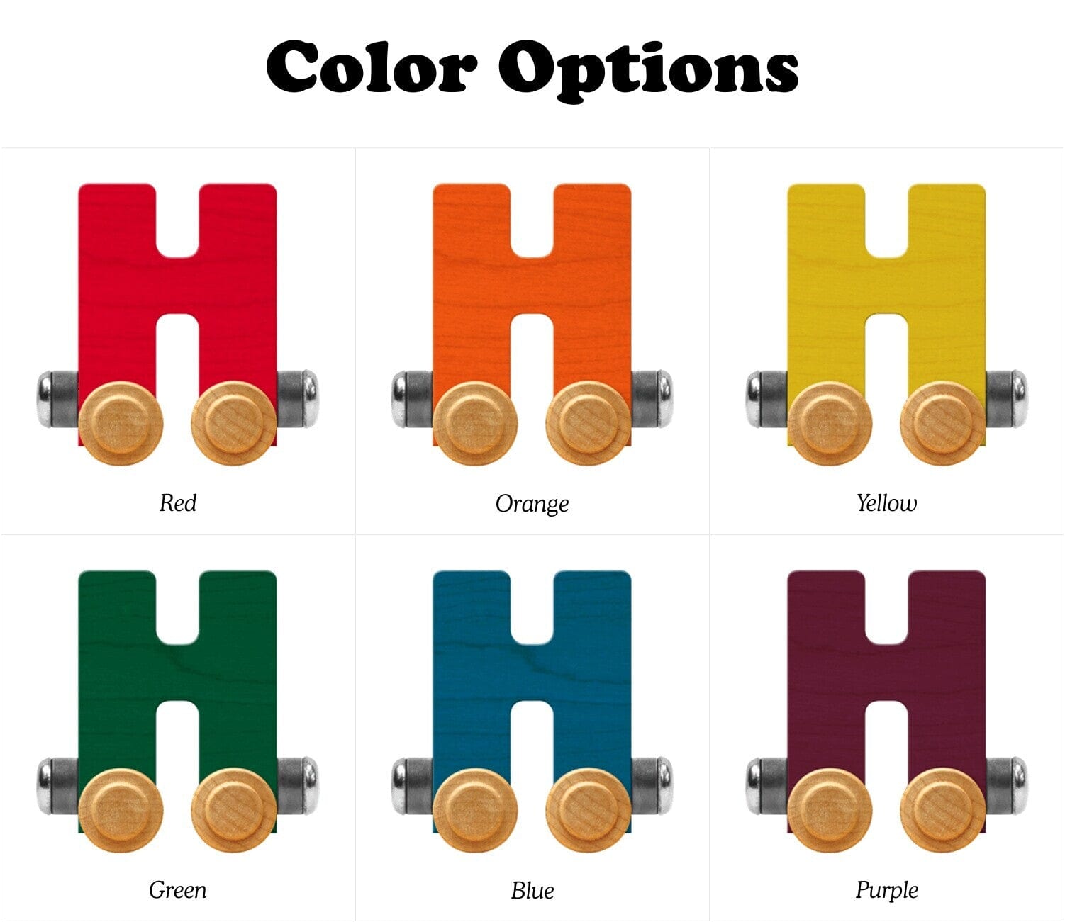 Name Train Letter H Bright Blue Maple Landmark Lil Tulips