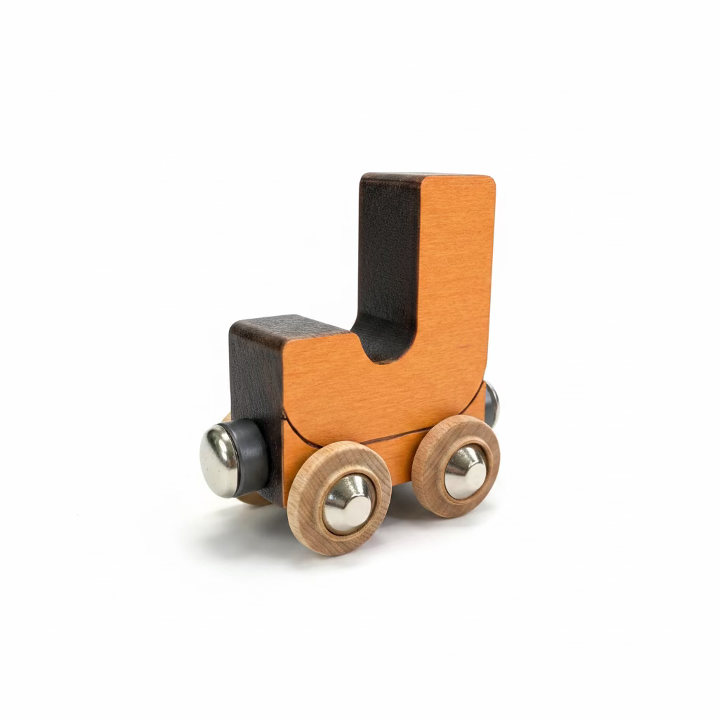 Name Train Letter J - Orange Maple Landmark Lil Tulips