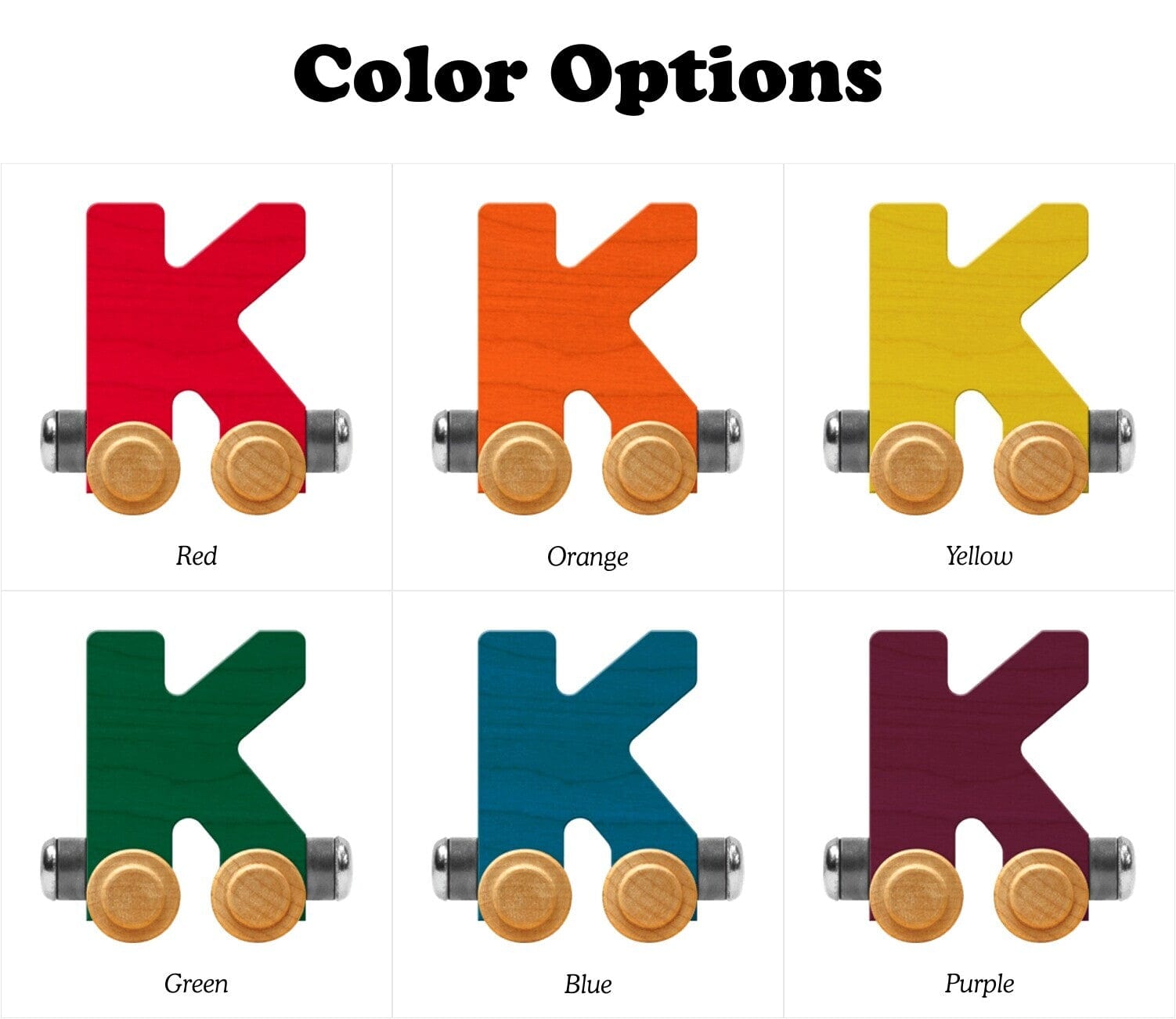 Name Train Letter K Bright Blue Maple Landmark Lil Tulips