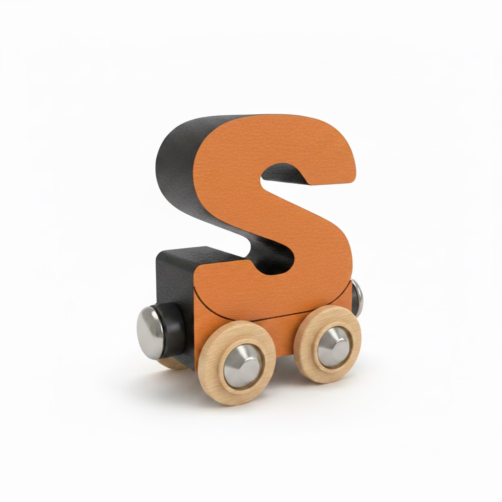 Name Train Letter S - Orange Maple Landmark Lil Tulips