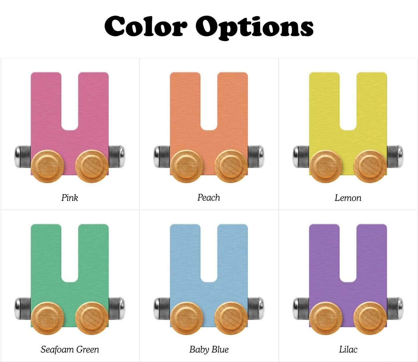 Name Train Letter U Pastel Baby Blue Maple Landmark Lil Tulips