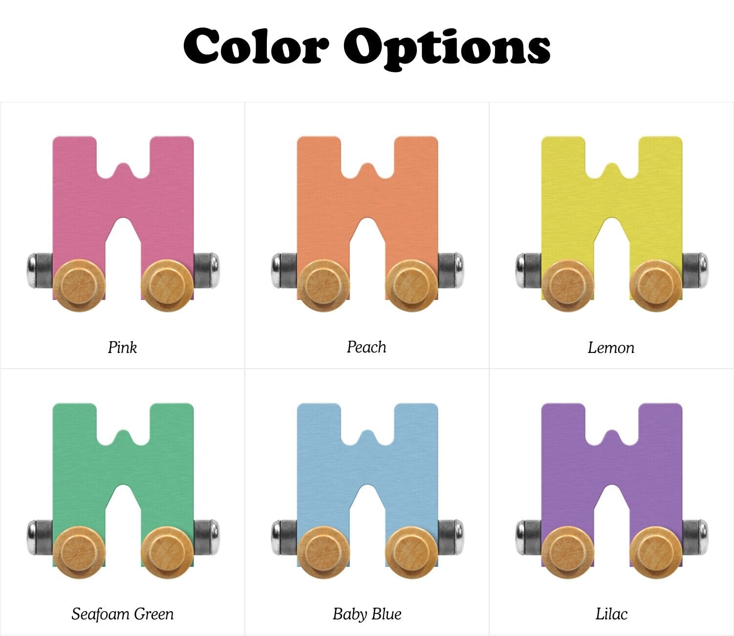 Name Train Letter W Pastel Baby Blue Maple Landmark Lil Tulips