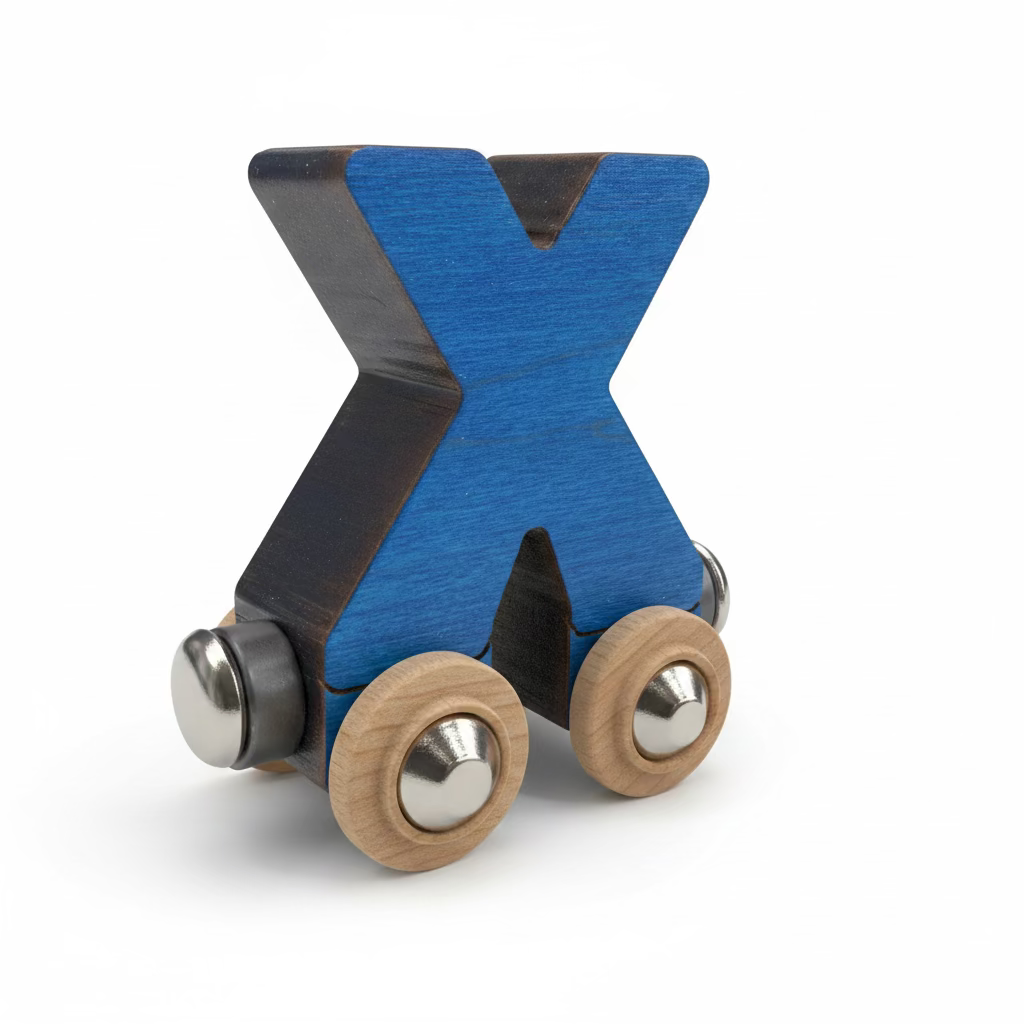 Name Train Letter X - Blue Maple Landmark Lil Tulips