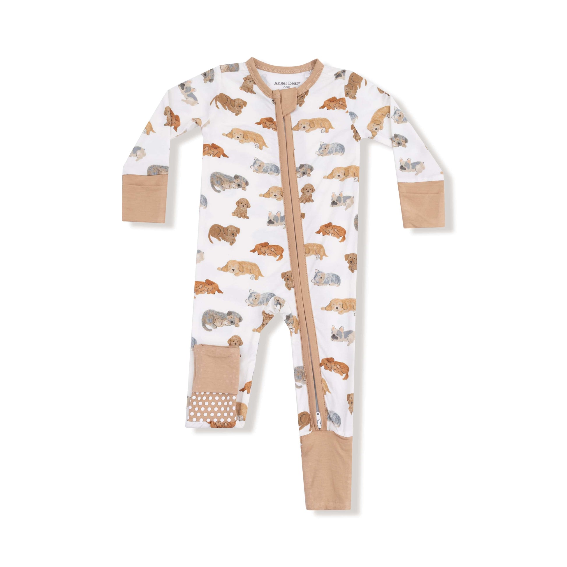 Napping Puppies - 2 Way Zipper Romper Angel Dear Lil Tulips