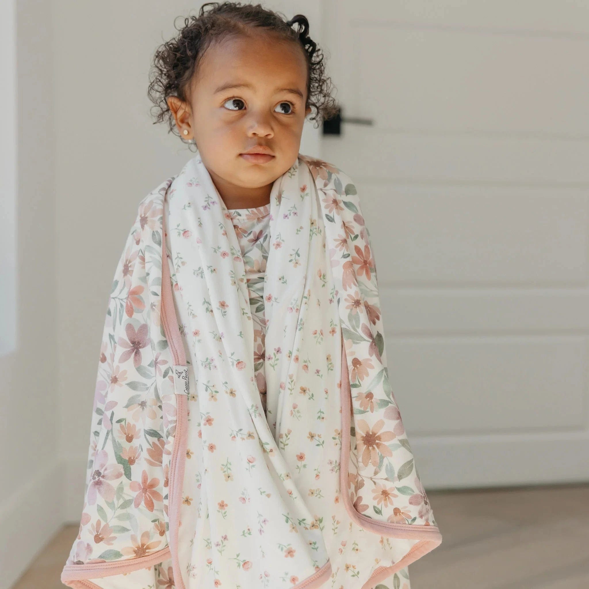 Natalie 3-Layer Stretchy Quilt Copper Pearl Lil Tulips