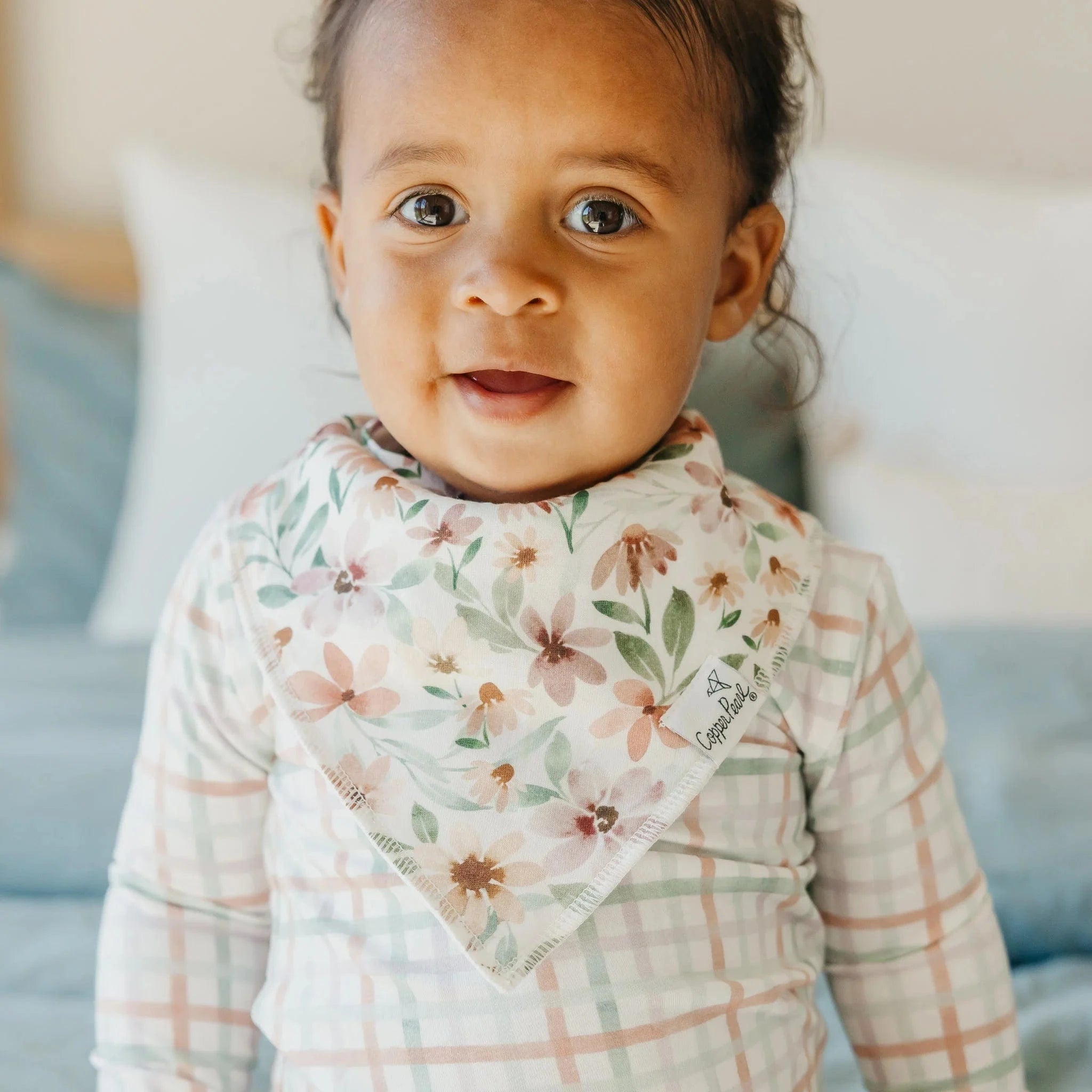 Natalie Baby Bandana Bibs Copper Pearl Lil Tulips