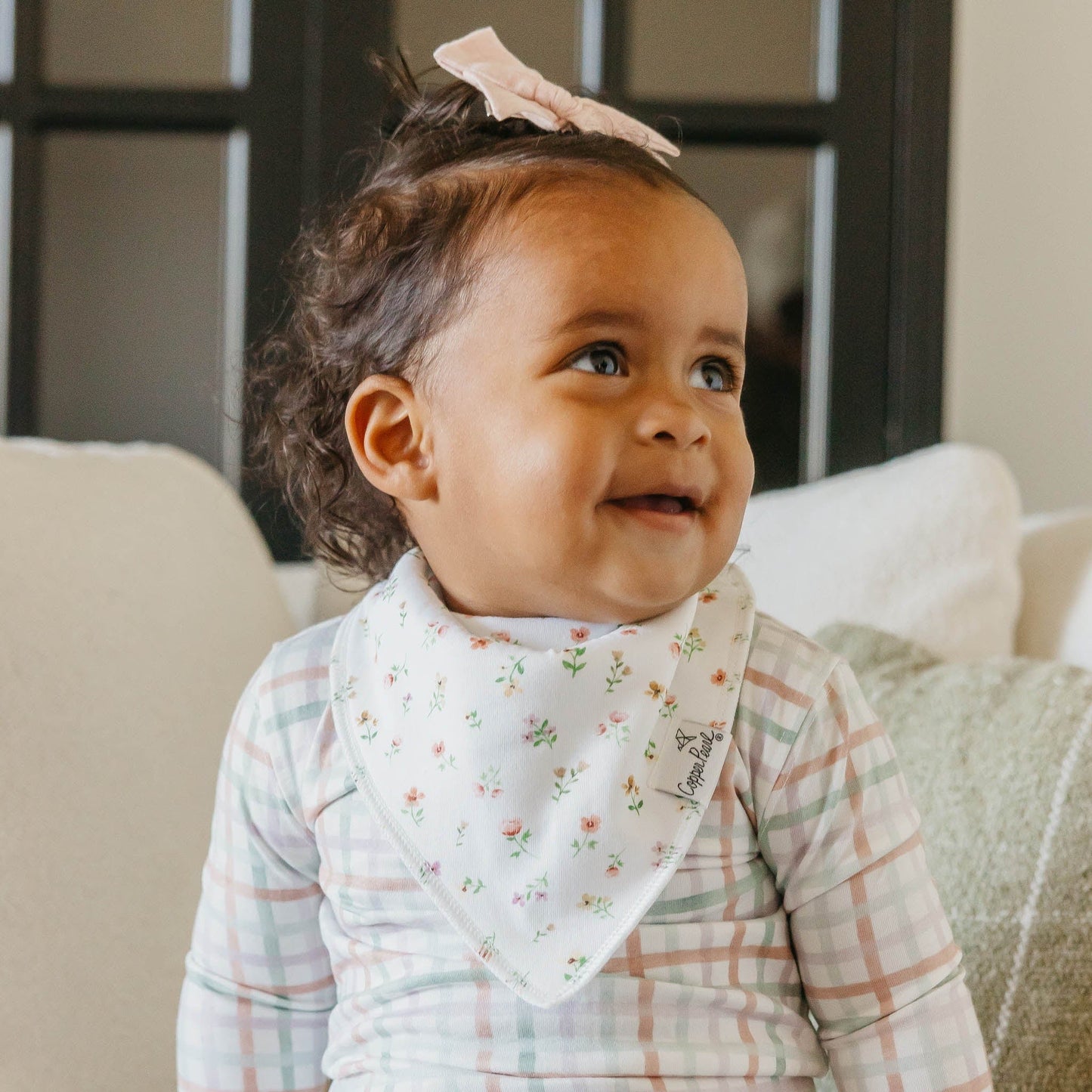 Natalie Baby Bandana Bibs Copper Pearl Lil Tulips