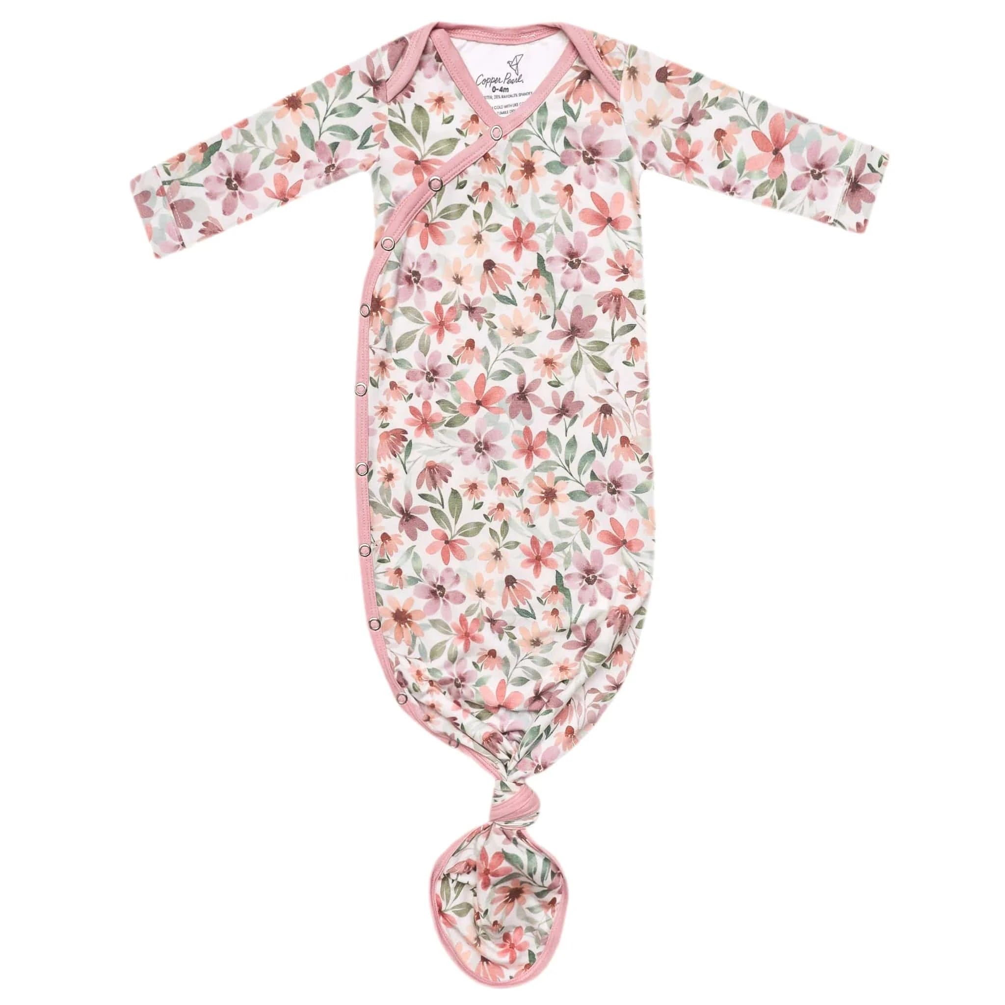 Natalie Newborn Knotted Gown Copper Pearl Lil Tulips