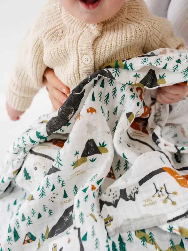 National Parks Swaddle (Mini Pattern) Clementine Kids Lil Tulips