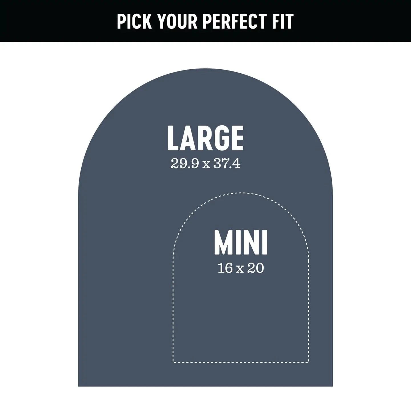 Navy Magnetic Arch Wall Decal - MINI The Type Set Co. Lil Tulips