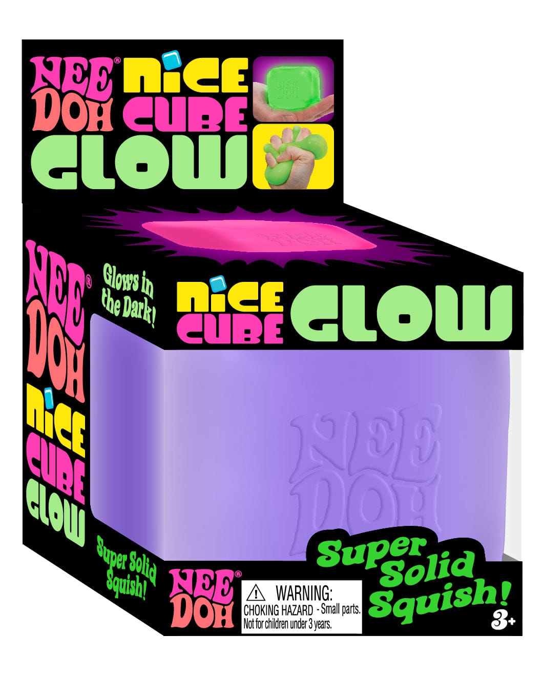NeeDoh Nice Cube Glow Purple Schylling Inc. Lil Tulips
