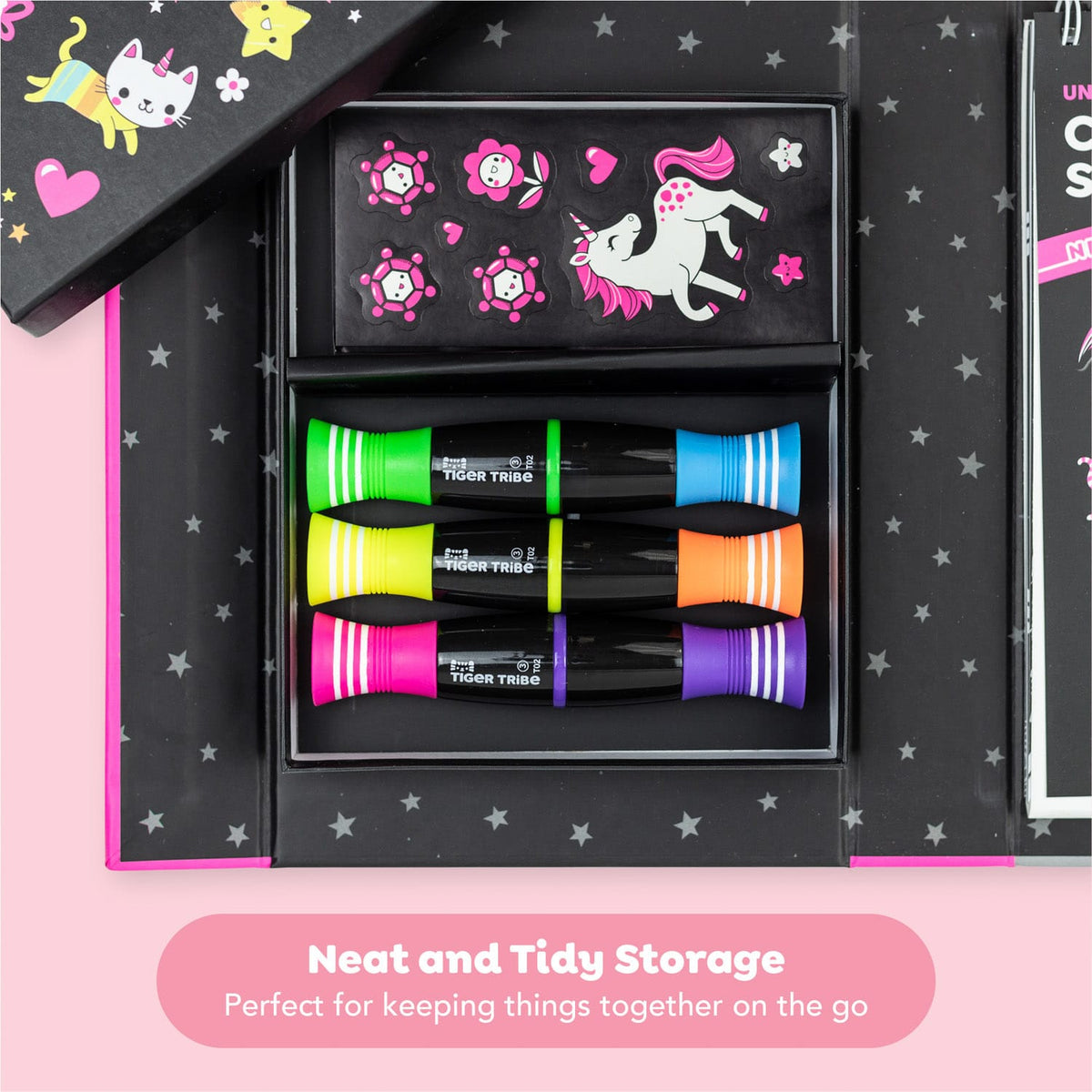 Neon Coloring Set - Unicorns and Friends Tiger Tribe Lil Tulips