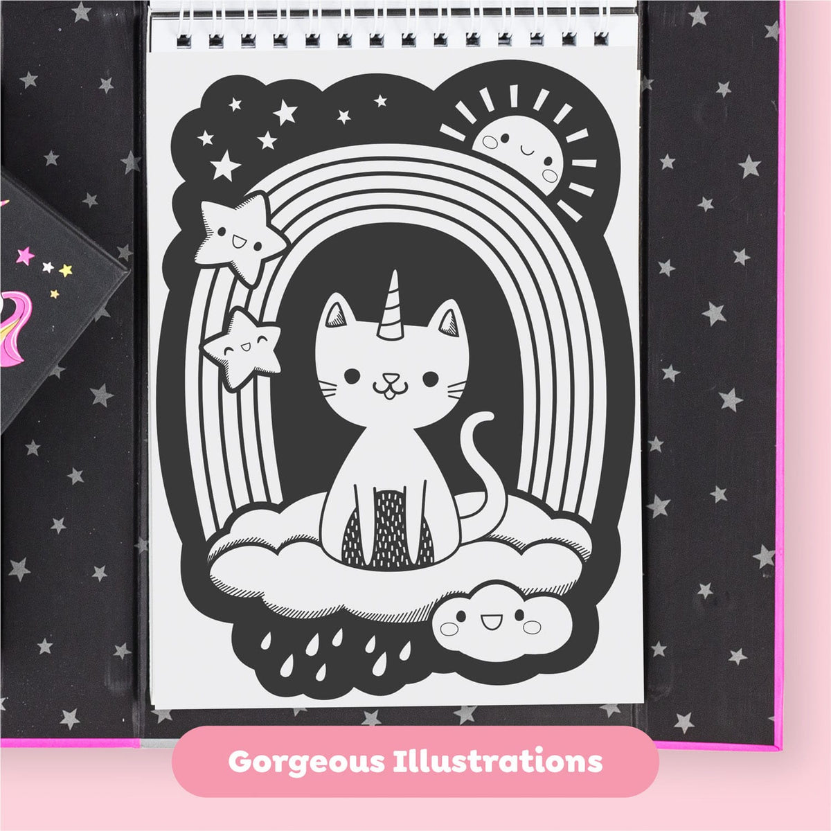 Neon Coloring Set - Unicorns and Friends Tiger Tribe Lil Tulips