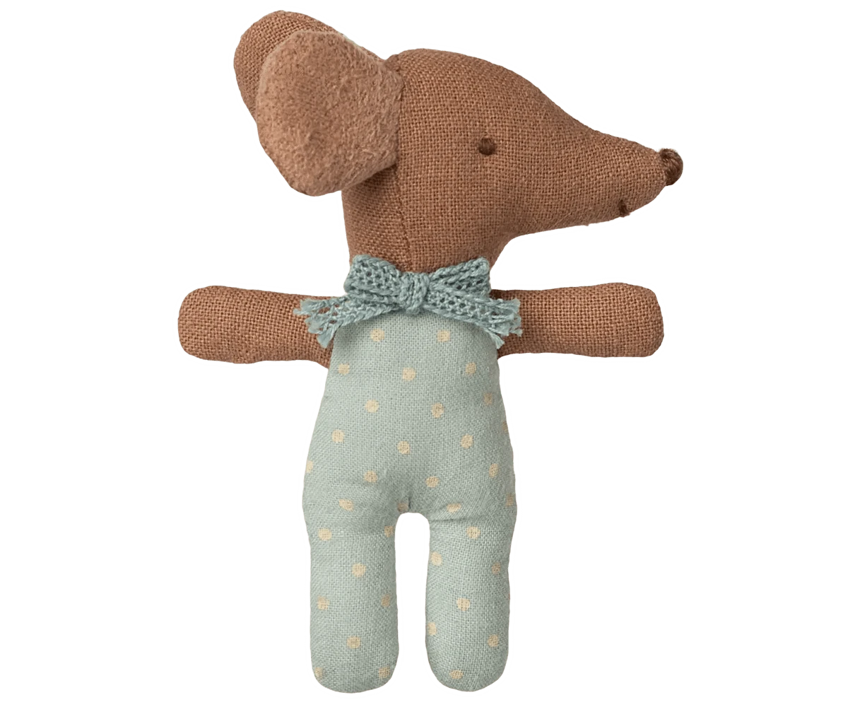 NEW Sleepy Wakey Baby Mouse in Matchbox - Blue Maileg Lil Tulips