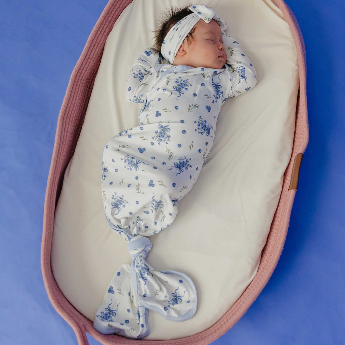 Newborn Knotted Gown - Catherine Copper Pearl Lil Tulips