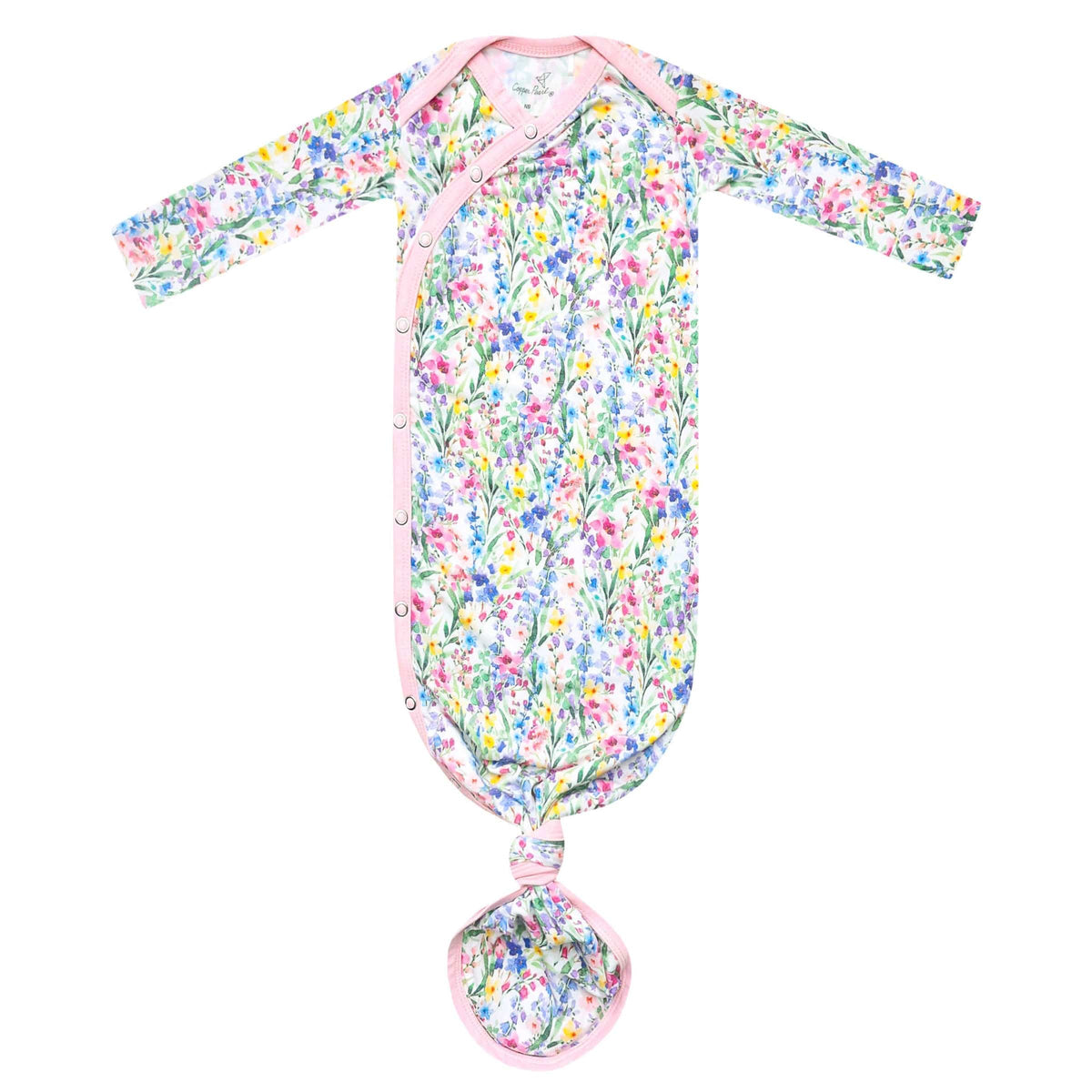 Newborn Knotted Gown - Josie Copper Pearl Lil Tulips