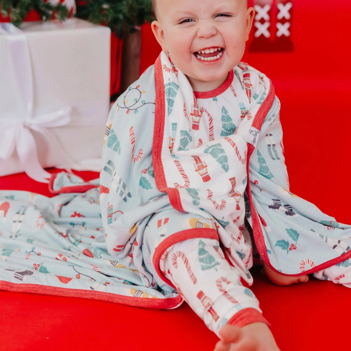 Nicholas 3-Layer Stretchy Quilt Copper Pearl Lil Tulips