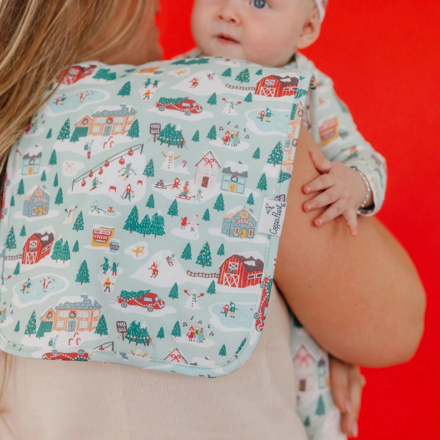 Nicholas Burp Cloth Set (3-Pack) Copper Pearl Lil Tulips