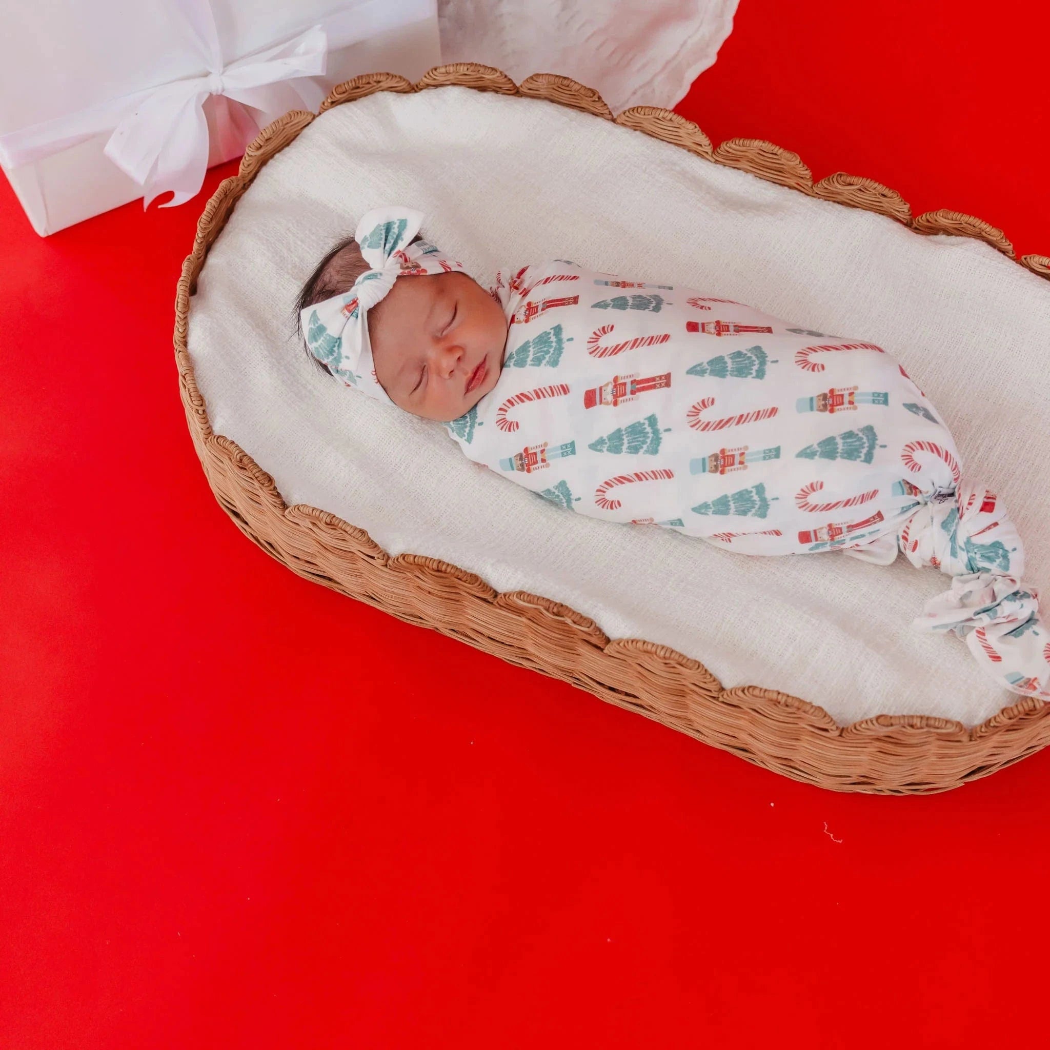 Nicholas Knit Swaddle Blanket Copper Pearl Lil Tulips