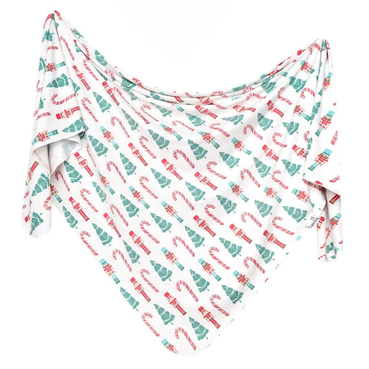 Nicholas Knit Swaddle Blanket Copper Pearl Lil Tulips