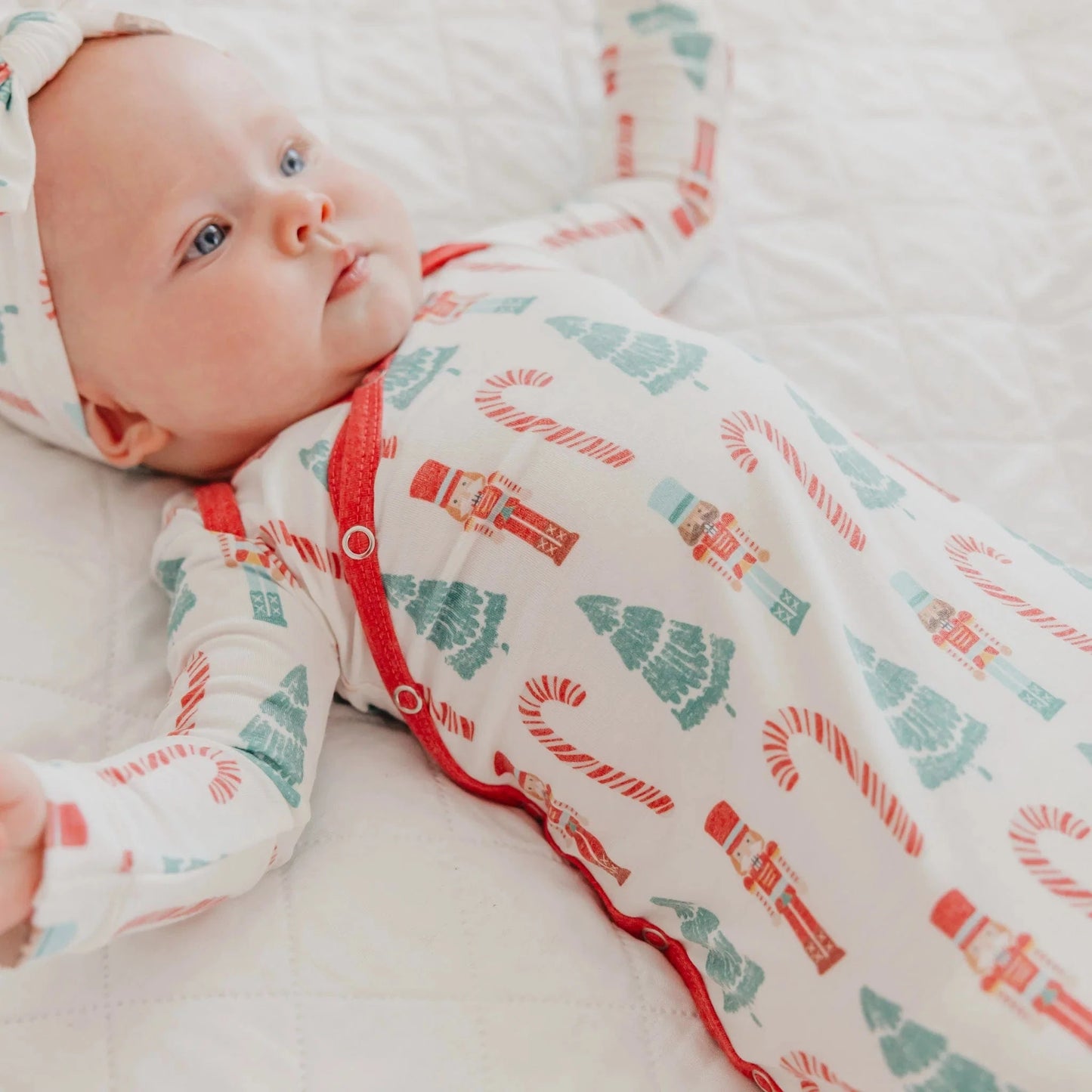 Nicholas Newborn Knotted Gown Copper Pearl Lil Tulips