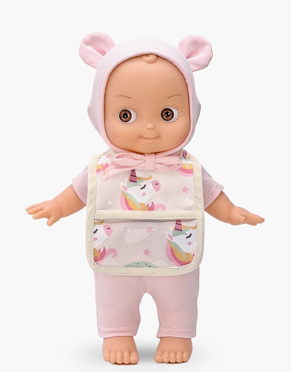 Ninon Mini Panchas Doll - Pink Mouse Outfit Minikane Lil Tulips