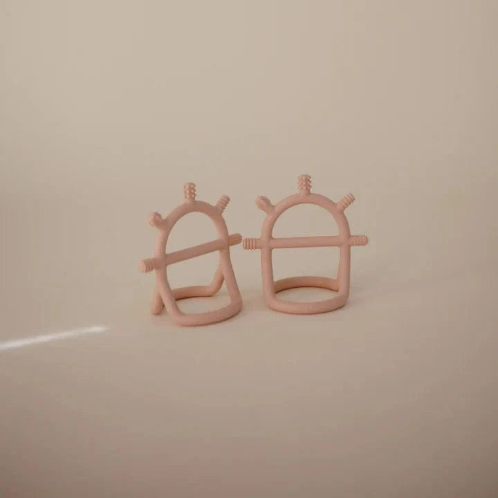 No-Drop Sensory Teether Blush Mushie Lil Tulips