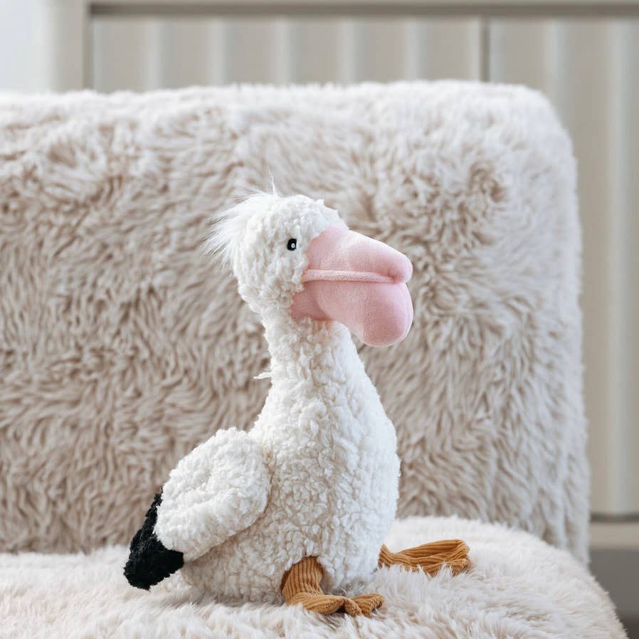 Nora Pelican Plush Toy and the little dog laughed Lil Tulips