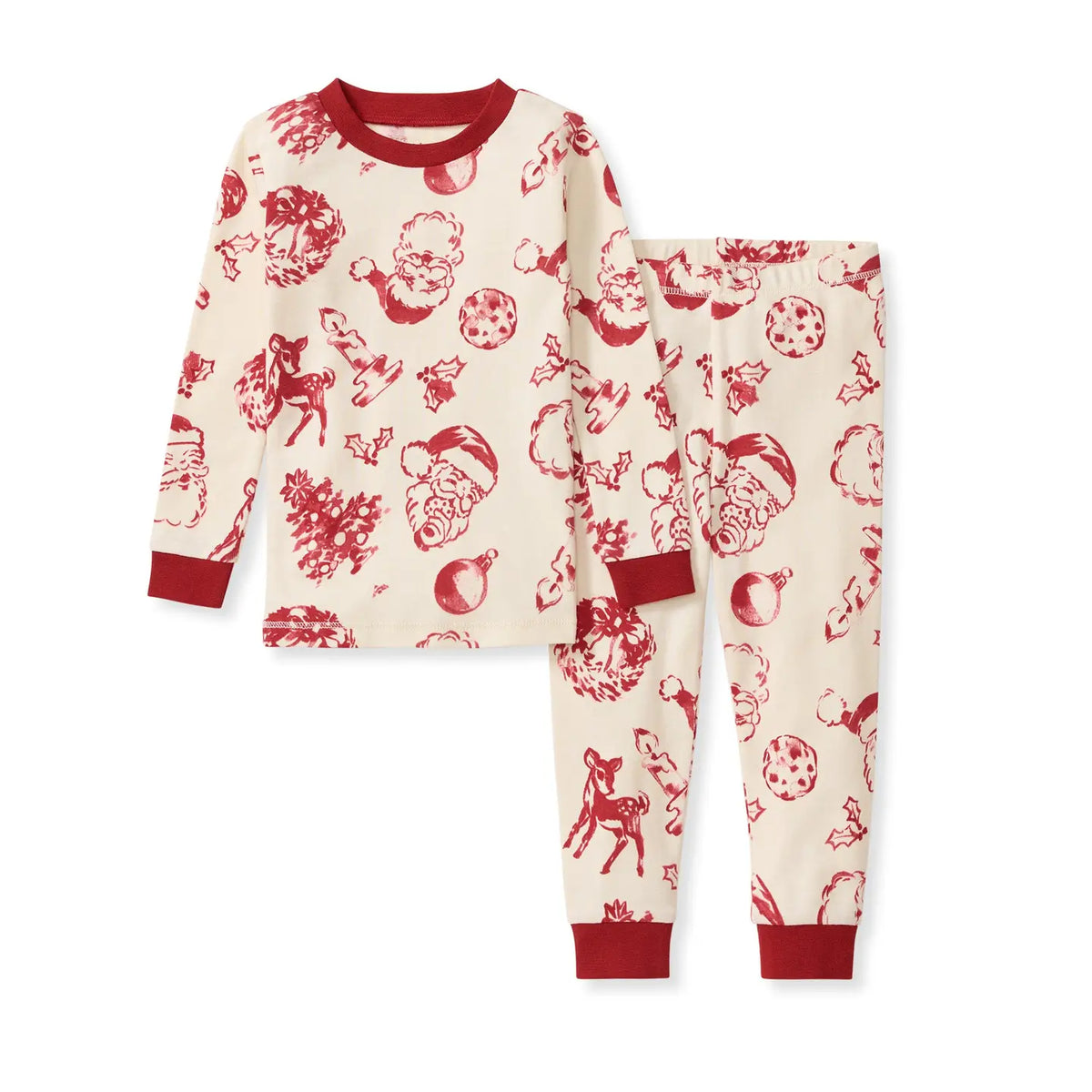 Nostalgic Christmas Organic Cotton Two-Piece Pajamas Burt's Bees Baby Lil Tulips