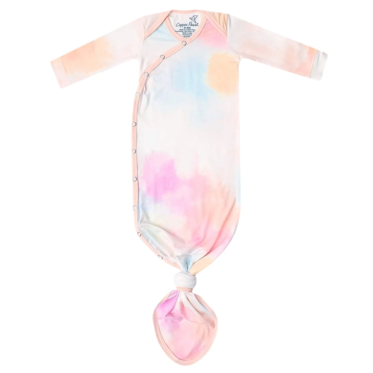 Nova Newborn Knotted Gown Copper Pearl Lil Tulips