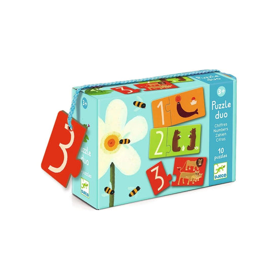 Numbers Puzzle Duo Matching Activity Djeco Lil Tulips