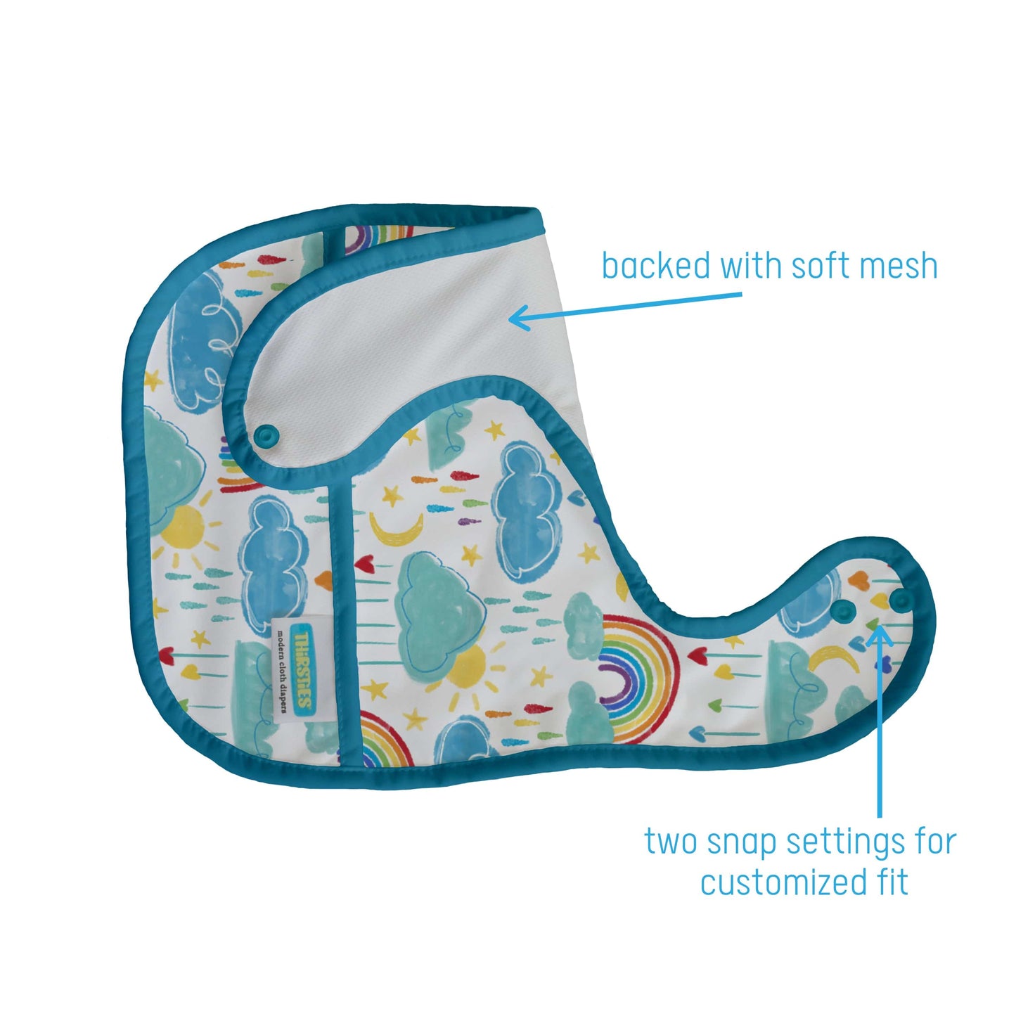 O2 Revival Pocket Bib Thirsties Bibs Lil Tulips