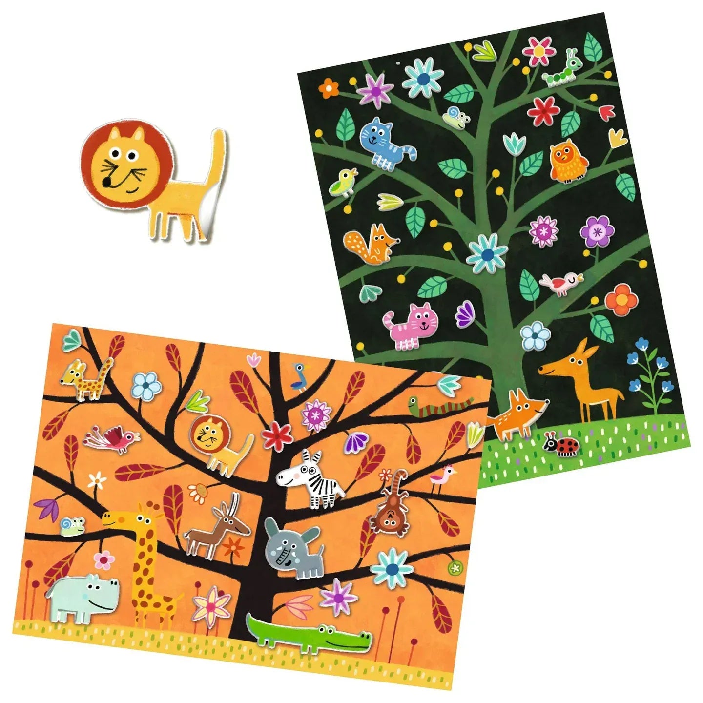 Off-Ground Tag Repositionable Stickers Djeco Lil Tulips