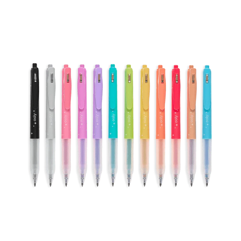 Oh My Glitter! Retractable Glitter Gel Pens - Set of 12 OOLY Lil Tulips