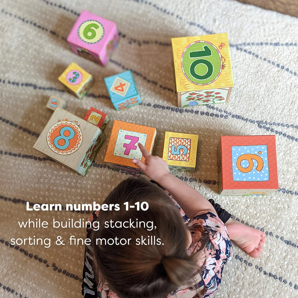 On the Farm Cardboard Stacking & Nesting Cubes haba Lil Tulips