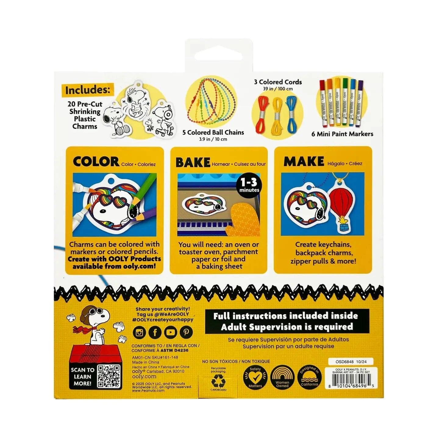 OOLY X Peanuts Diy Shrink Art Kit OOLY Lil Tulips