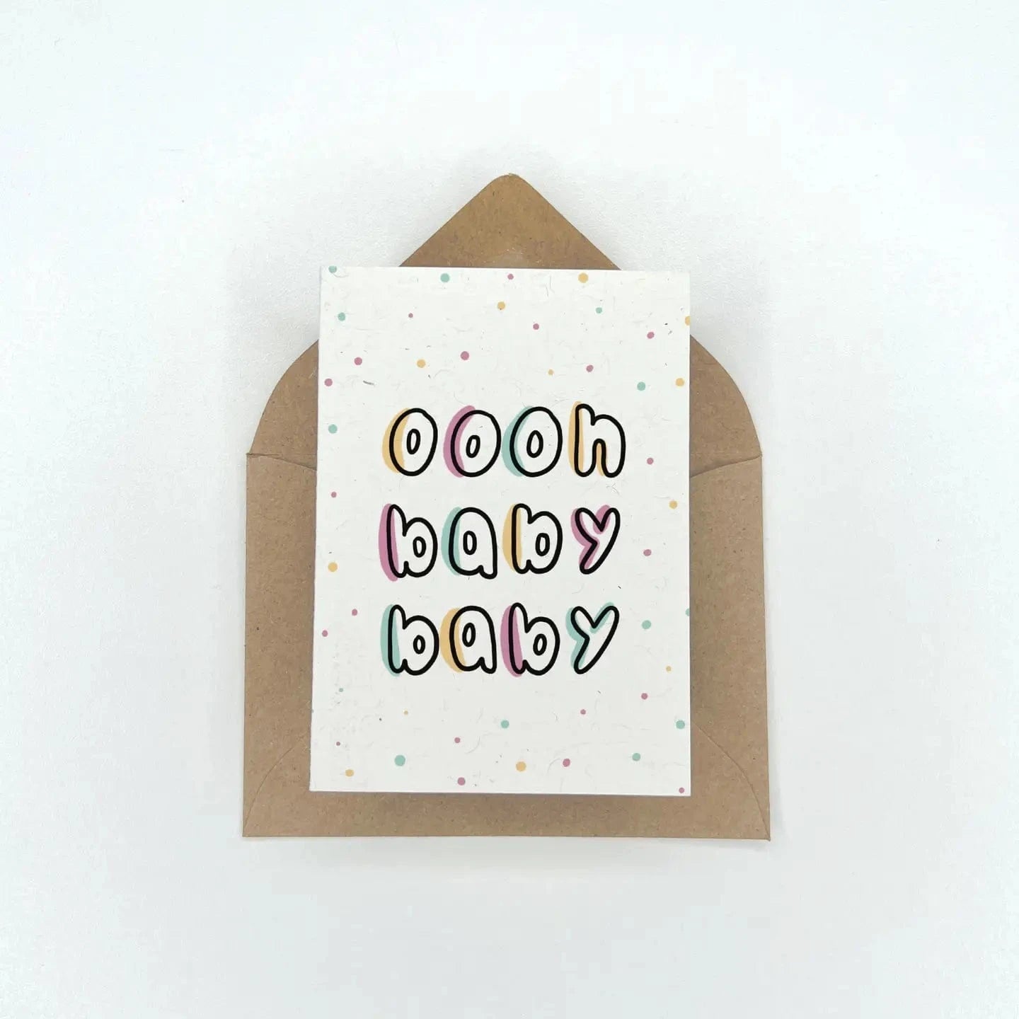 Oooh Baby Baby - Baby Shower Gift Enclosure Card Lemon Doodle Lil Tulips
